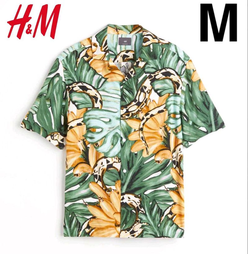 H&amp;M Tropical Snake Print Shirt