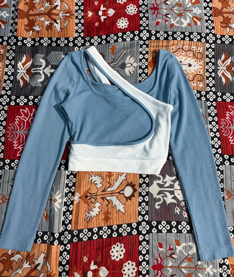 Littlebox Blue &amp; White Top