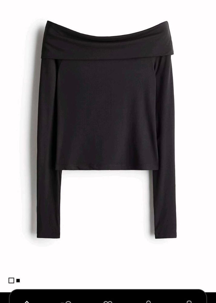 H&amp;M Off-Shoulder Long Sleeve Top
