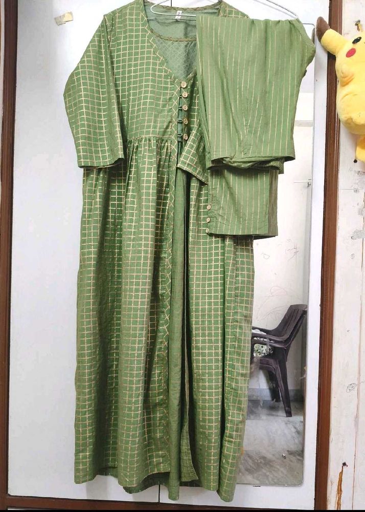 Aks Green Kurta Set with Pants