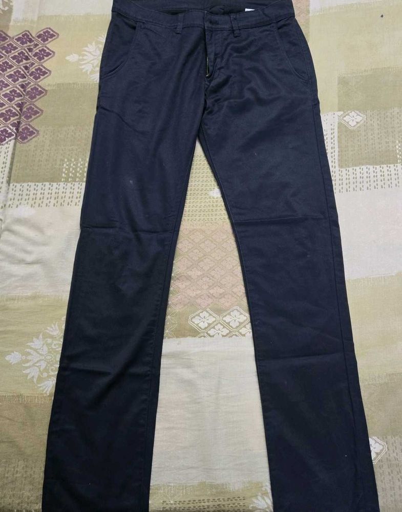 Peter England Black Casual Pants