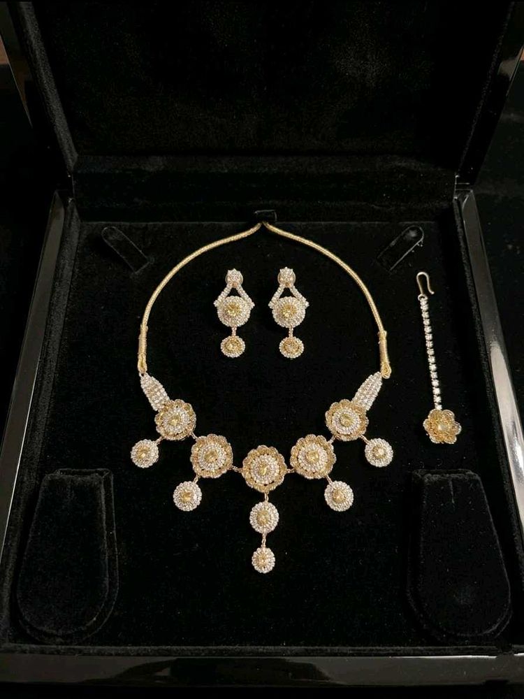 Elegant rhinestone jewellery set✨