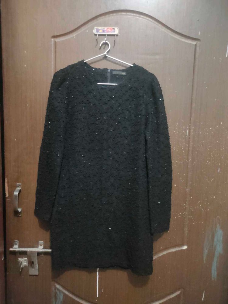 Sparkly Black Mini Dress