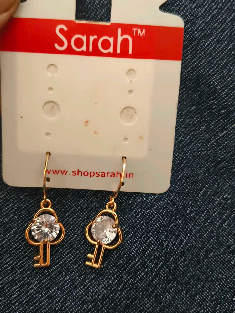 anti tarnish  Key Design Earrings