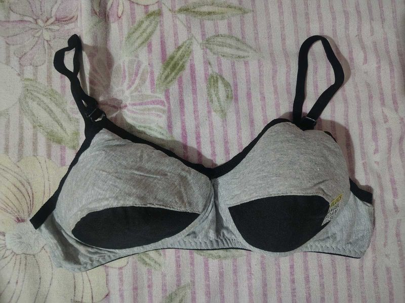 Comfortable Grey &amp; Black Bra 30B