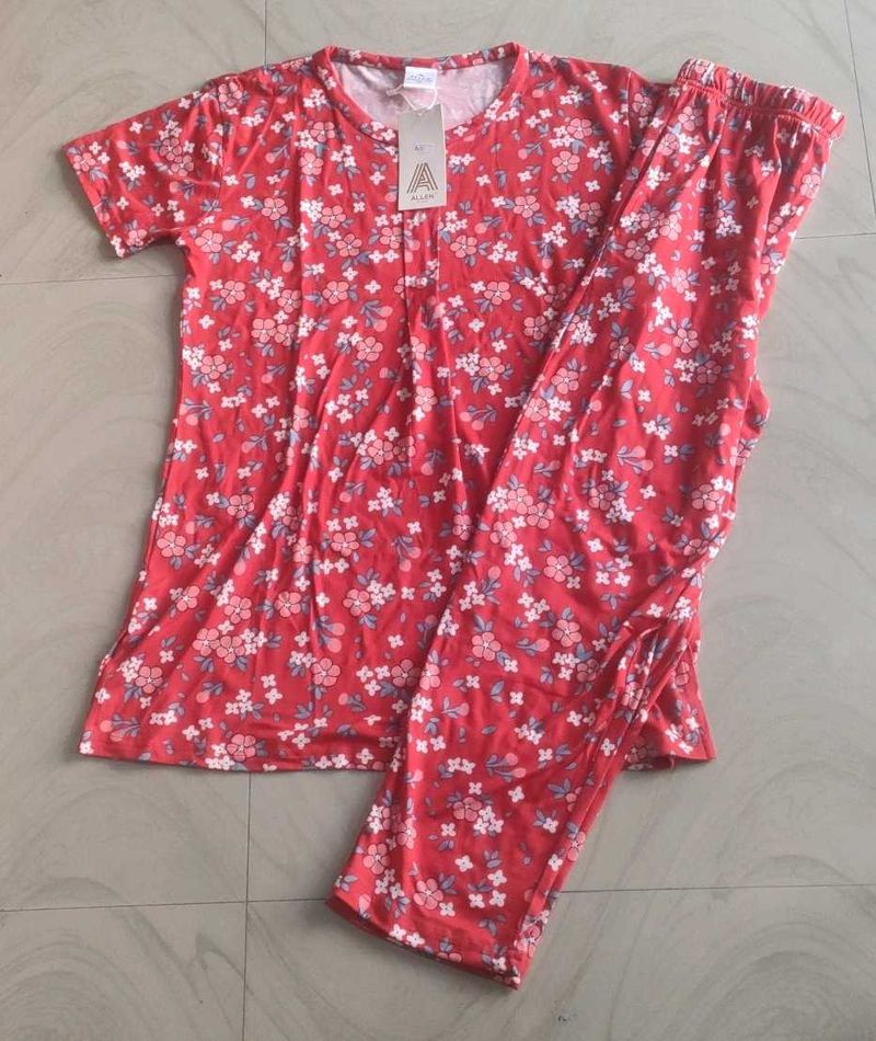 Floral Print Night Suit