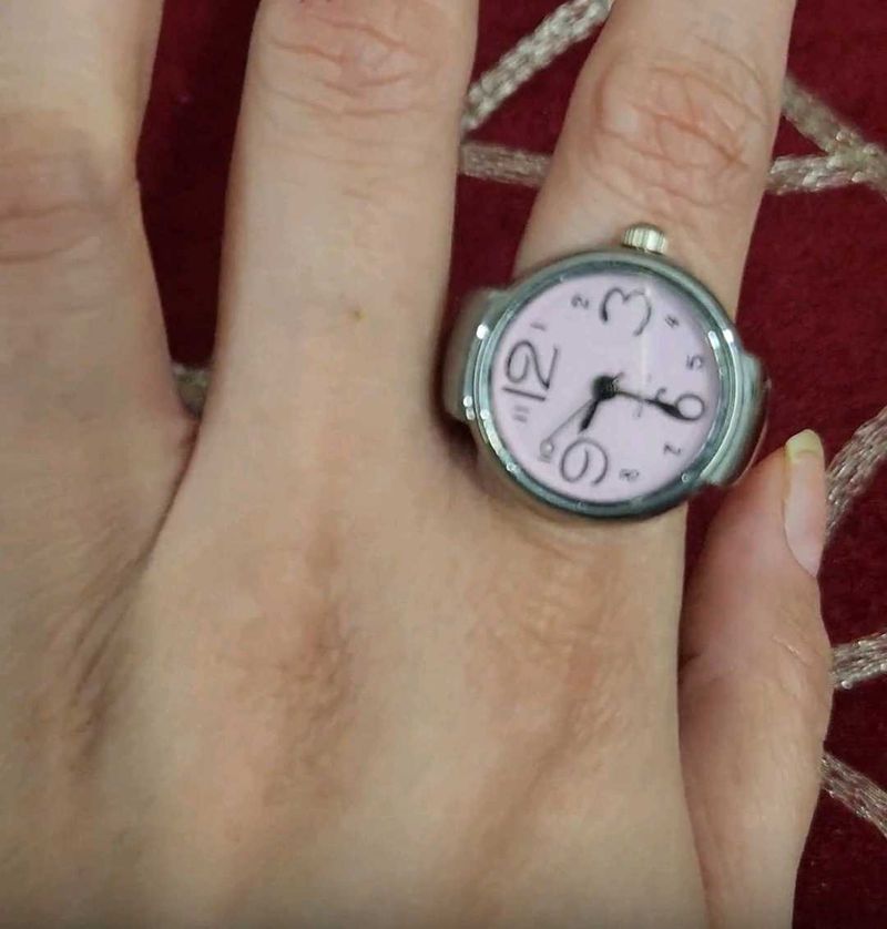 Ring Watch - Pink Dial, never used