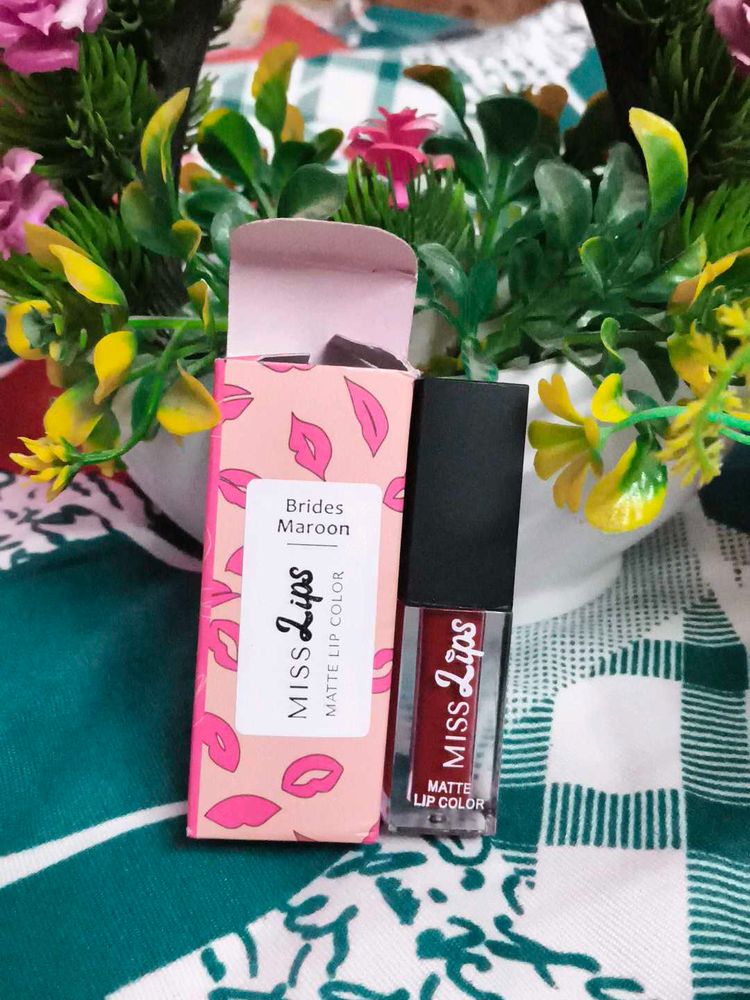 brides maroon shade number 04 miss lips