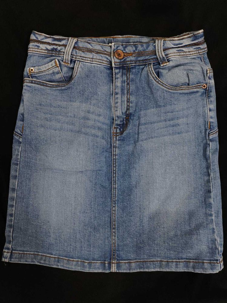 A-line Denim Skirt