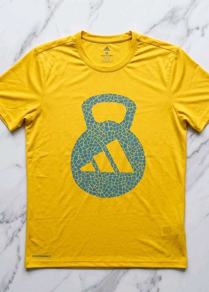 Adidas Yellow Kettlebell T-Shirt