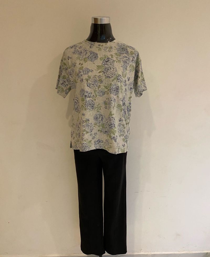 Old Navy White Floral Top Alone