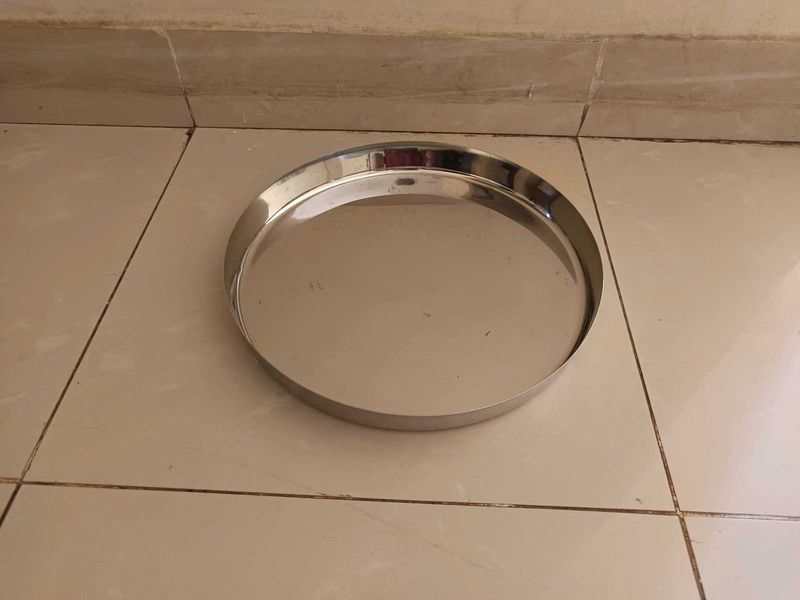 Unused Stainless Steel Thali Plate