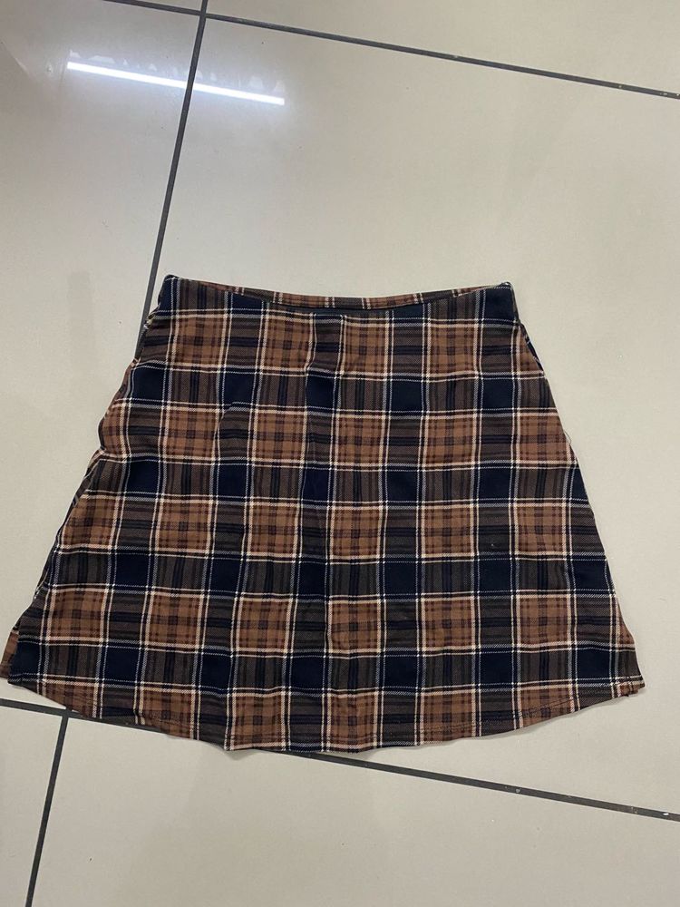 H&amp;M Plaid Mini Skirt