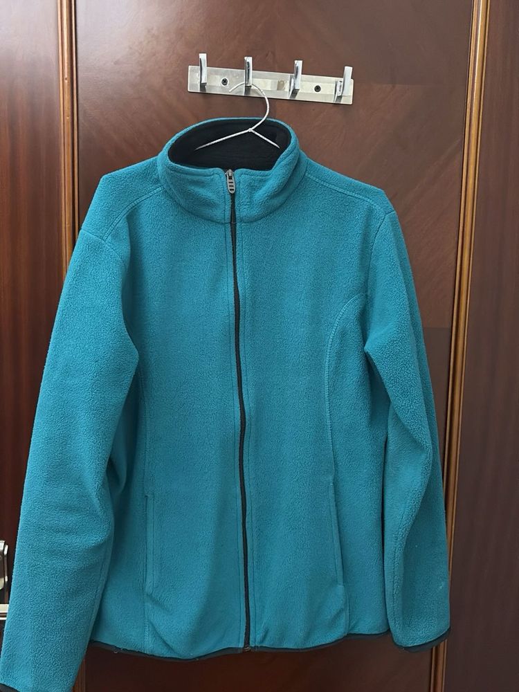 Teal Fleece Jacket - Cozy &amp; Warm