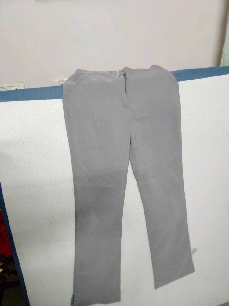 Gray Casual Pants
