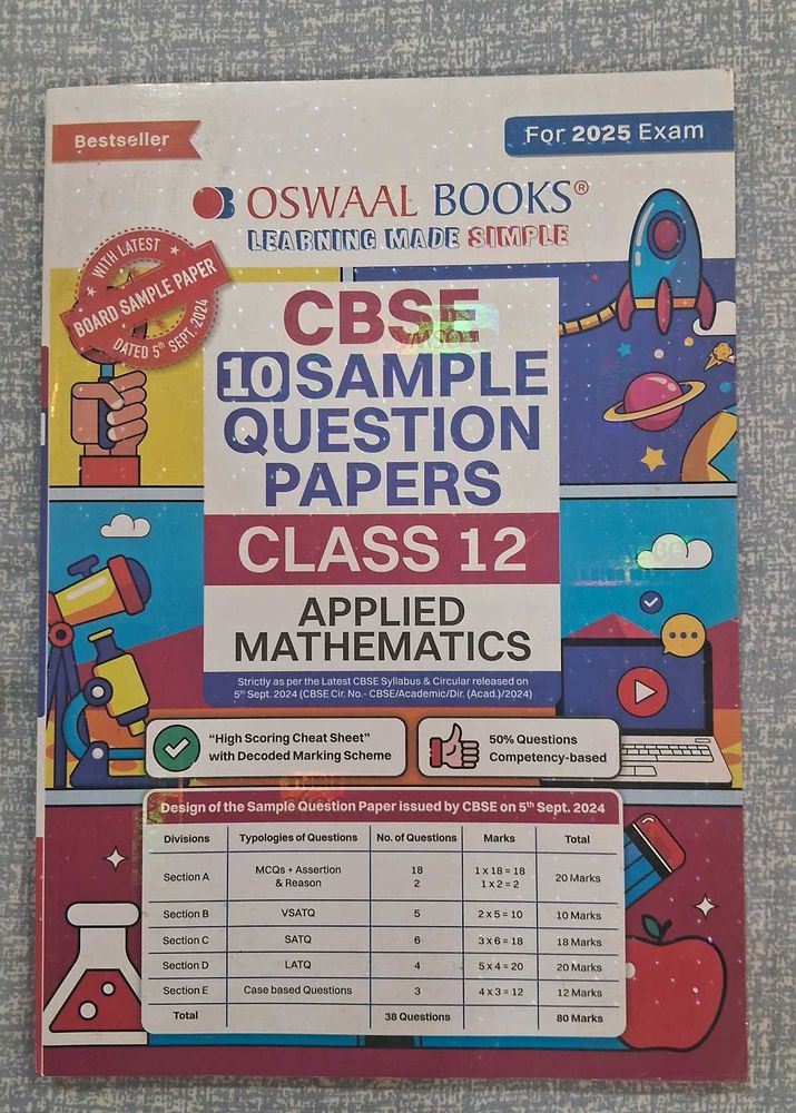 Oswal CBSE Class 12 Applied Maths Sample Pap