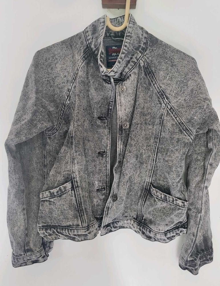 Roadster Grey Washed Denim Jacket