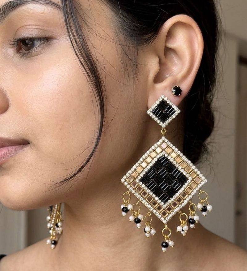 Light weight Handmade Designer Diamond Earrings
