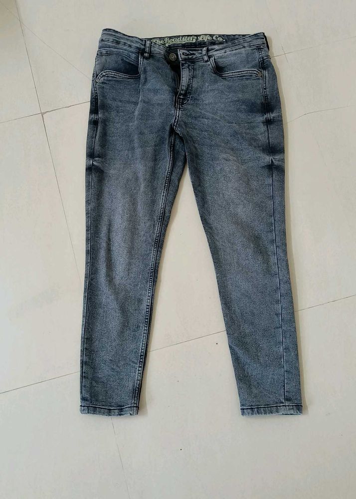 Washed grey Denim Jeans