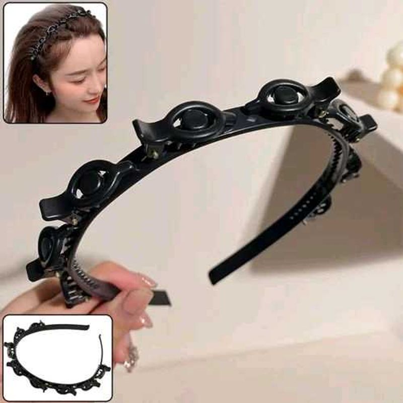 Black Hairband with Clips