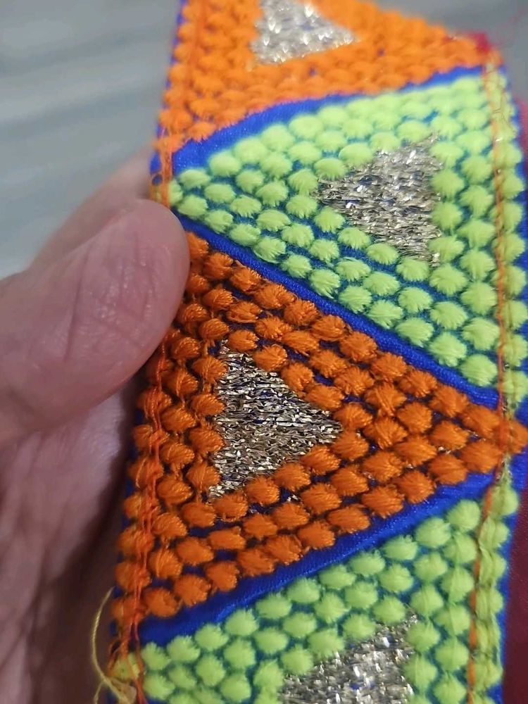 Vibrant Embroidered Borderlace