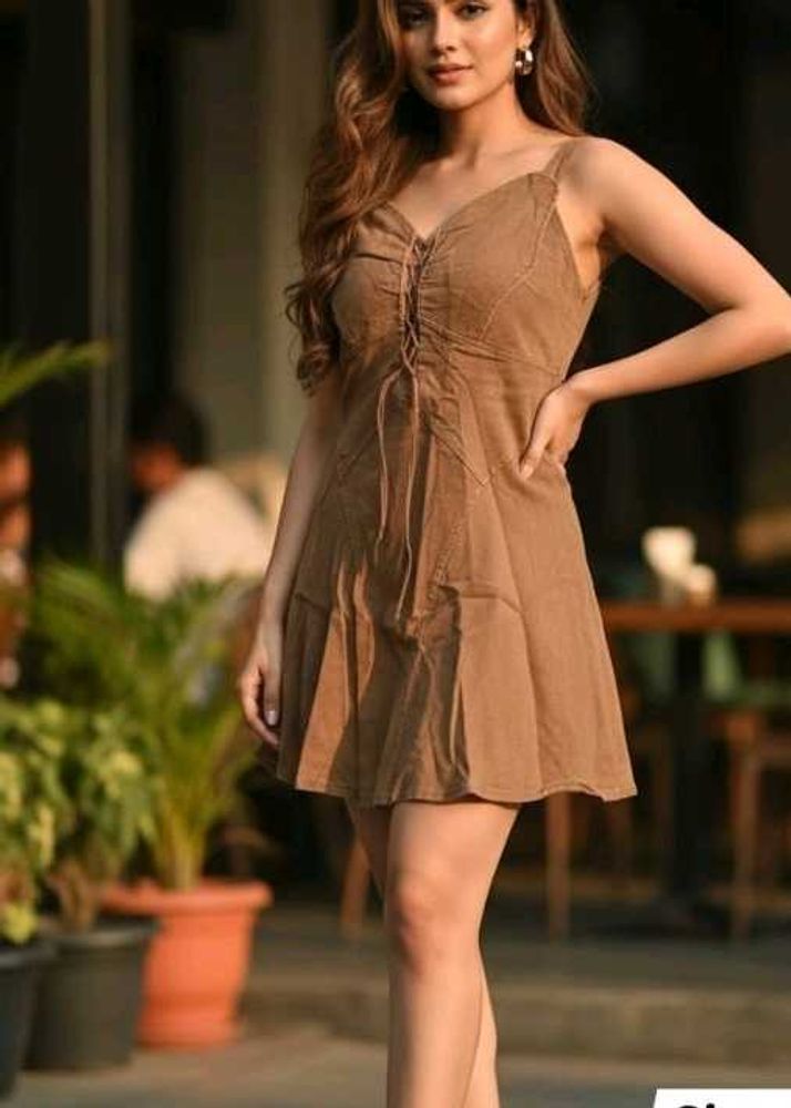 Nude Coloured Beautiful Mini Dress