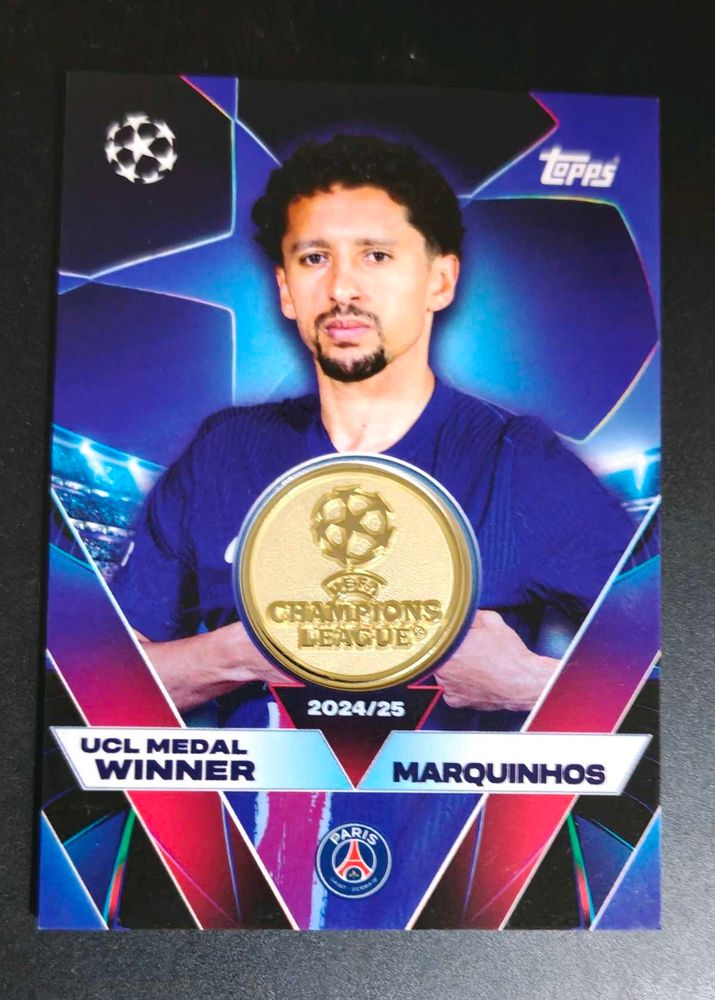 Official UCL Medal Winner Relic Card