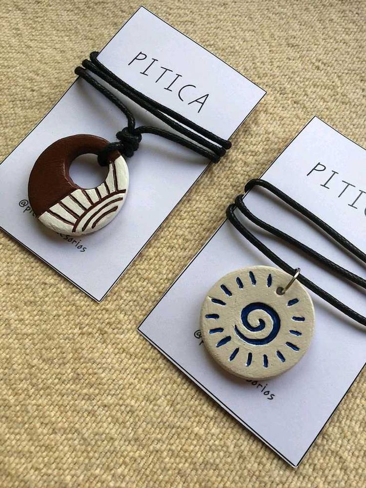 Handmade Ceramic Pendant Necklaces - Unique Design