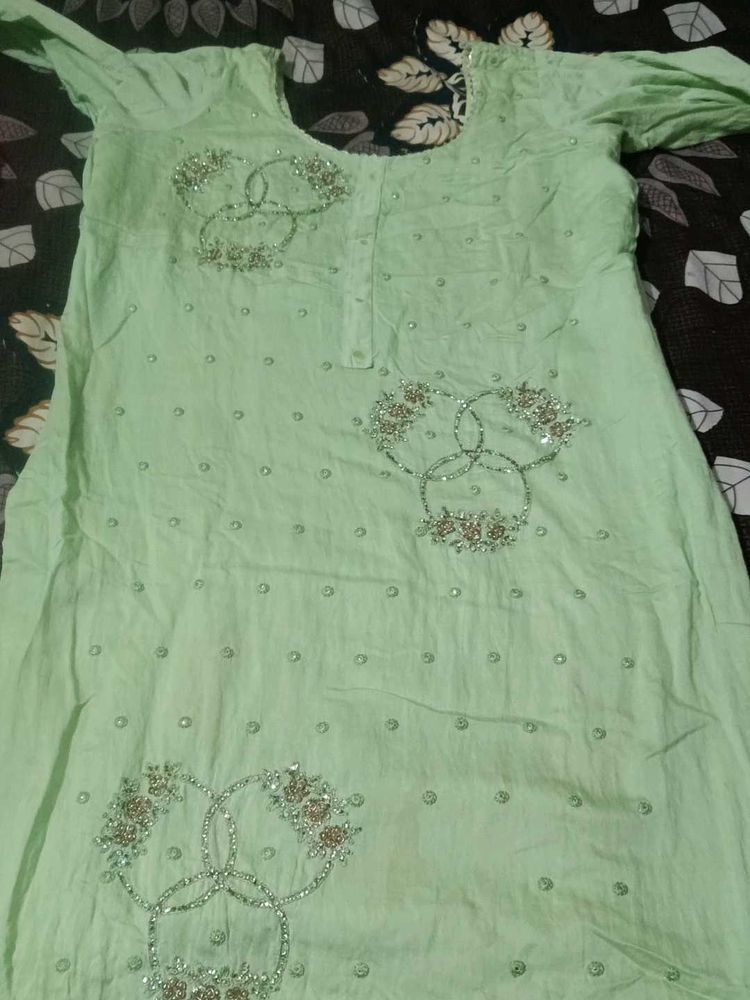 Elegant Mint Green Kurta