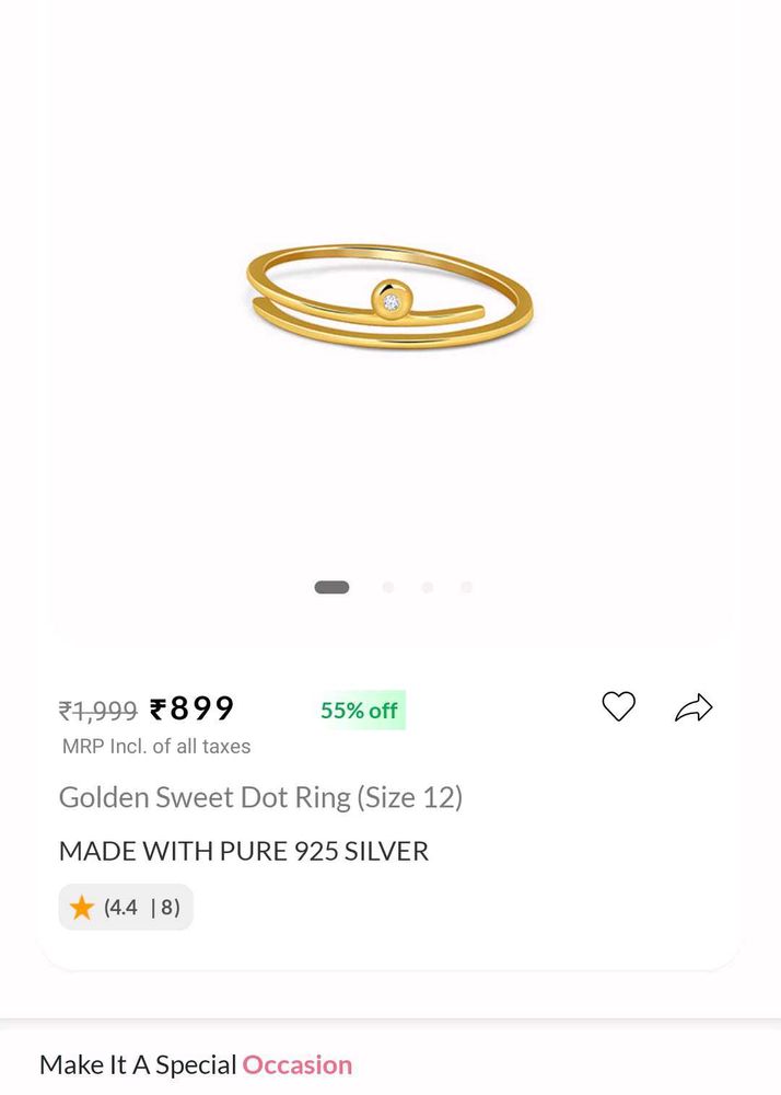Golden Sweet Dot Ring
