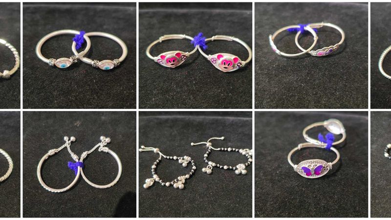 Pure silver kid's jewellery Anklet, Bangles