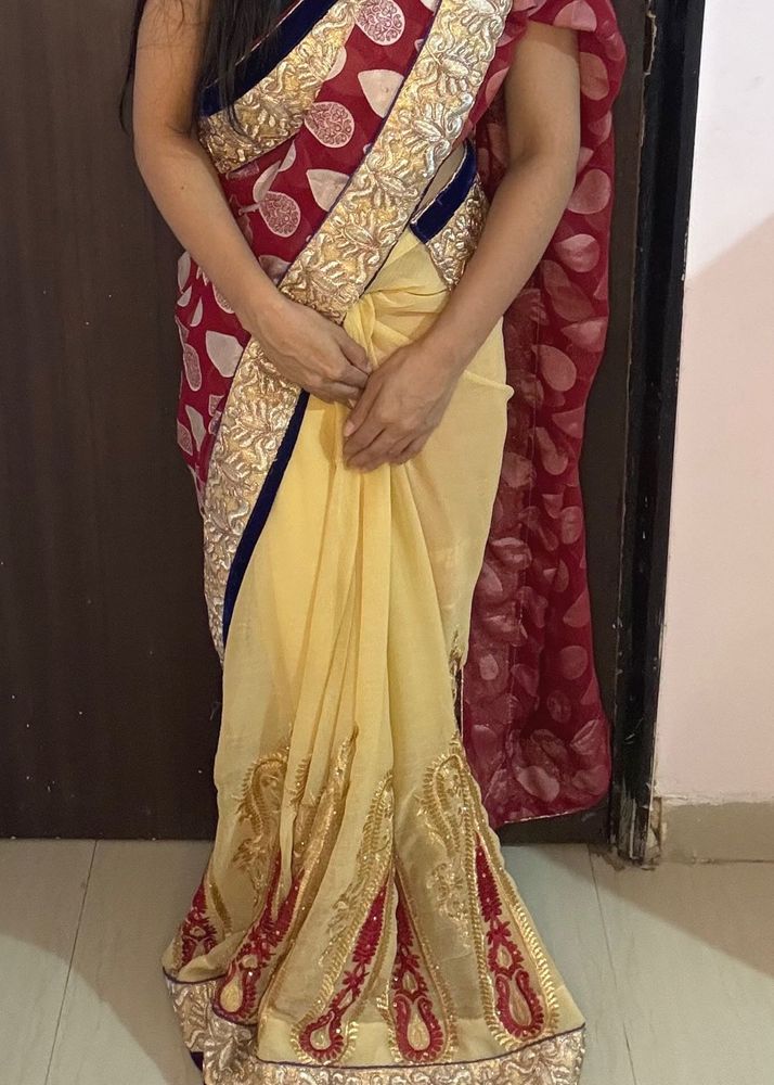 Elegant Embroidered Saree  blouse