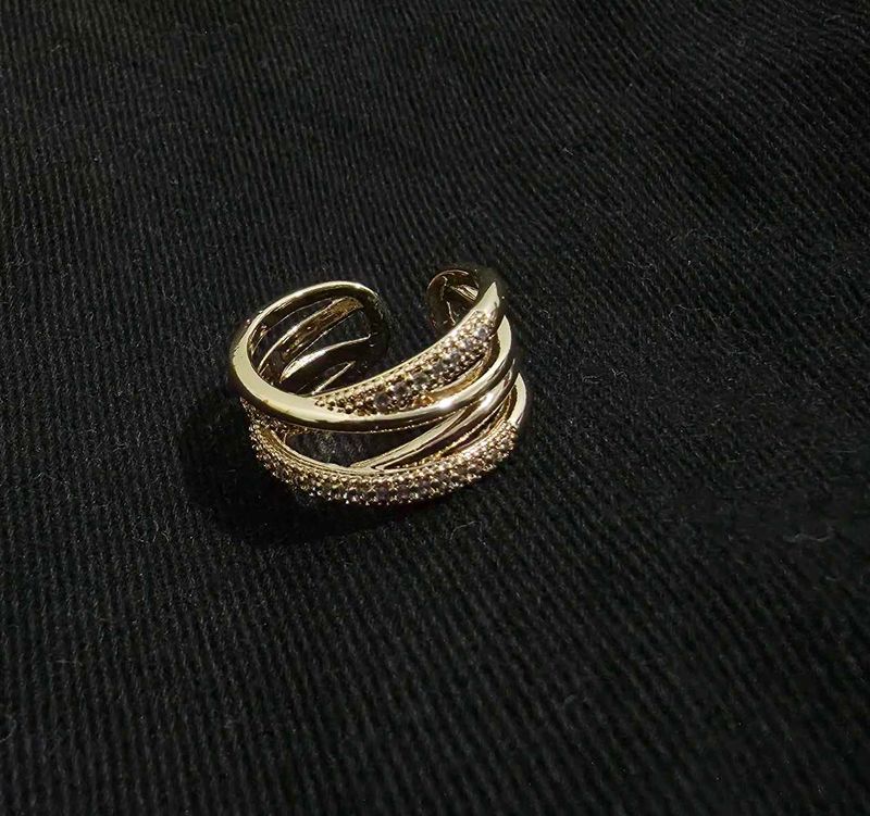 Chic Layered Ring with Crystals