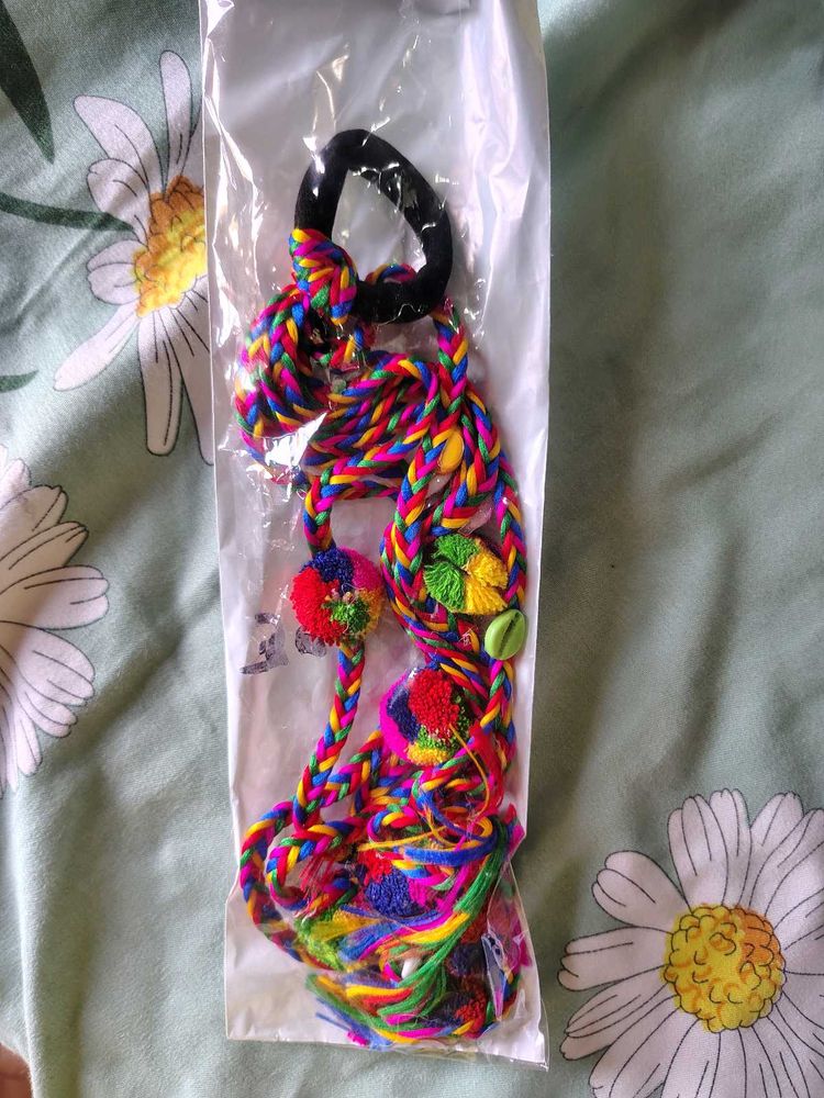 Boho Braided Hair Tie with Charms