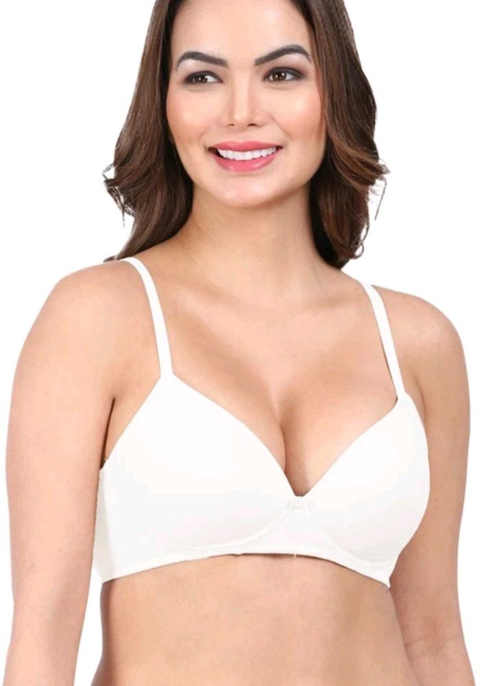 Classic White Padded Bra