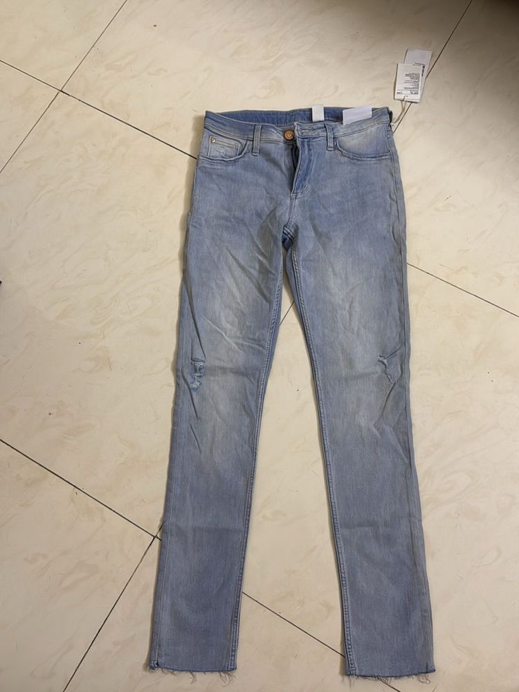 Light Wash Skinny Denim Jeans