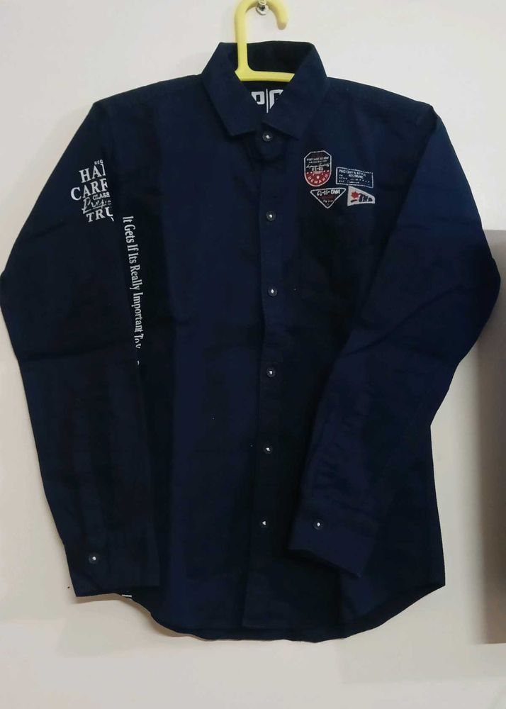 Men's Navy Blue Casual Shirt