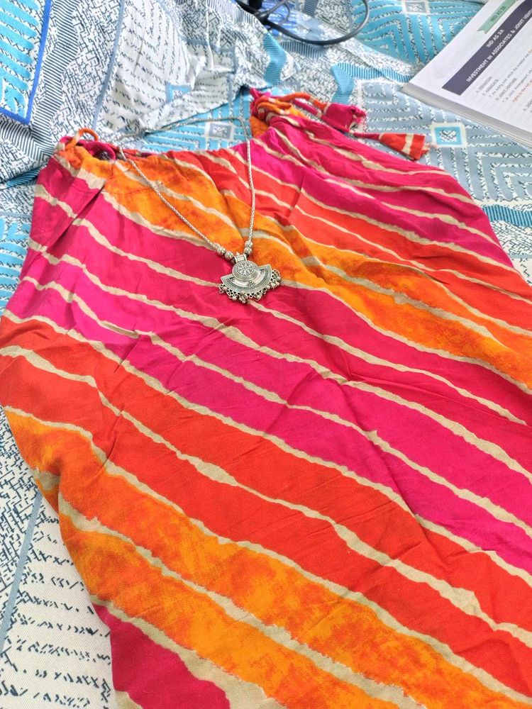 multicolour sleeveless kurta