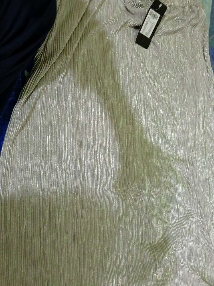 Sparkly Pleated Midi Skirt