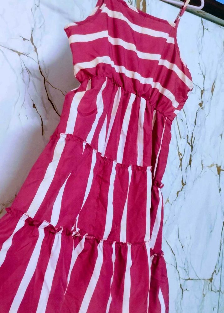 Striped Ruffle Dress