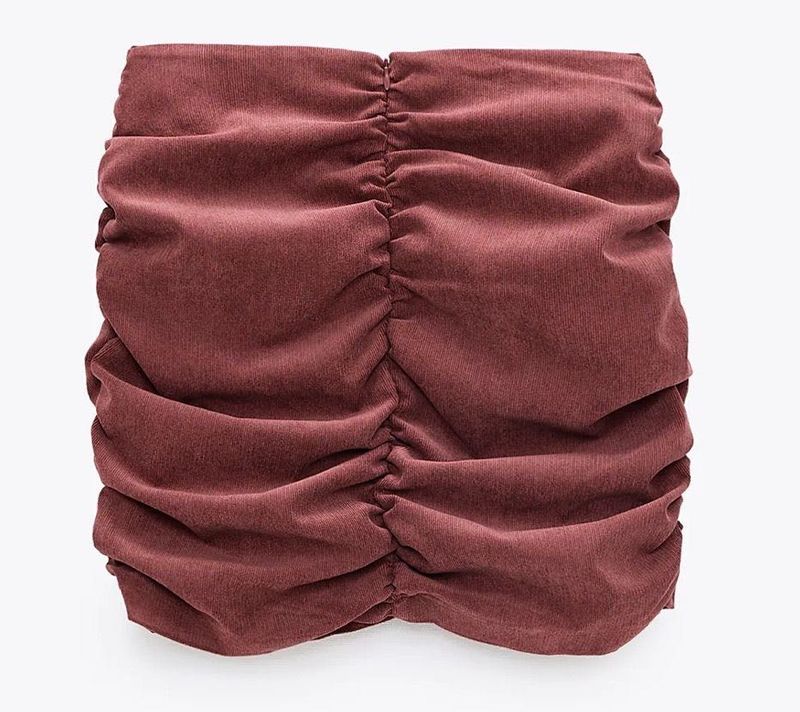 ZARA Ruched Mini Skirt