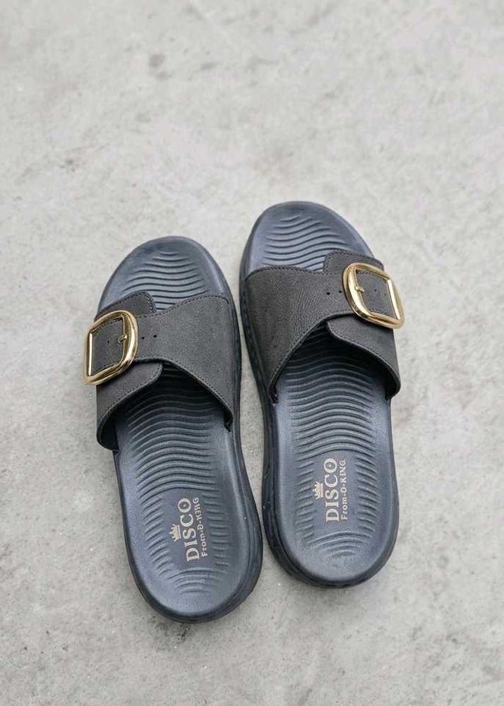 Stylish Grey Disco Slides