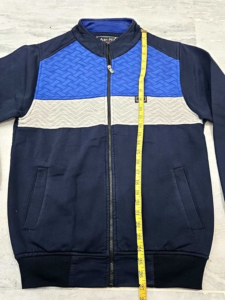 Men's Blue &amp; Navy Zip-Up Jacket