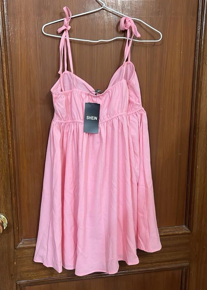 Chic Pink Babydoll Dress