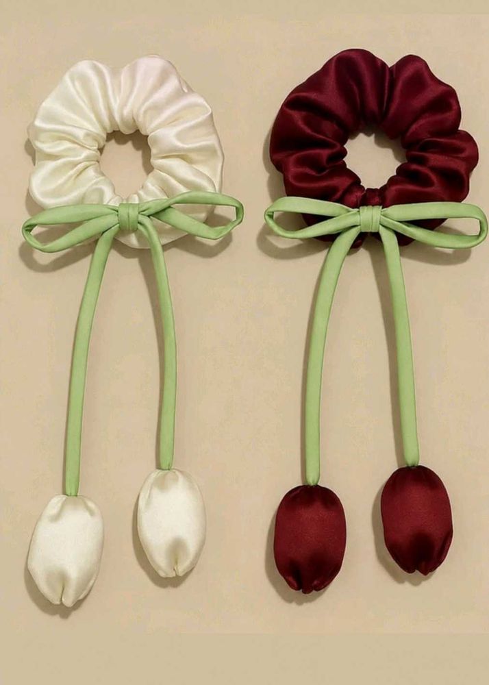 Cute Tulip Scrunchie Set of 2