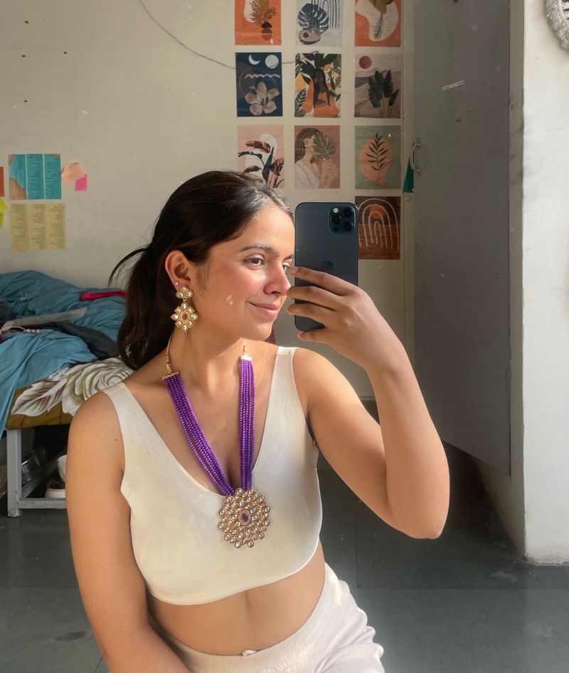 Statement Purple Necklace Set