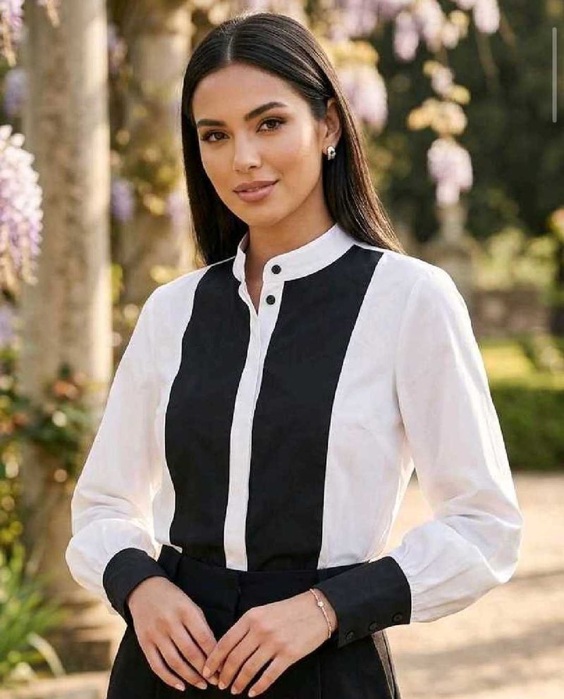 B&amp;W Button-Up Top 🖤🤍