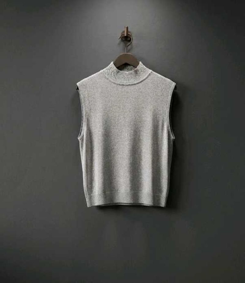 sleeveless mock neck tshirt