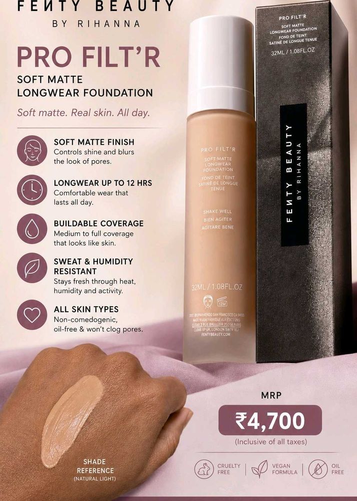 🎀Fenty Beauty Pro Filt'r Soft Matte Foundation 😍