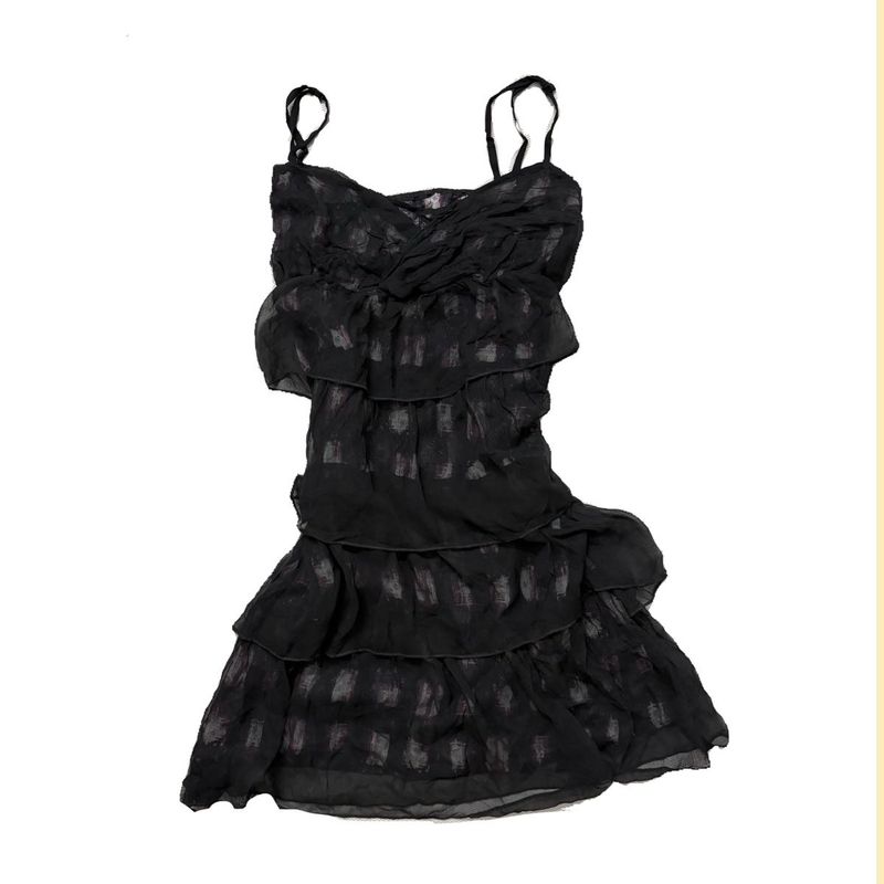 Black Tiered Ruffle Dress